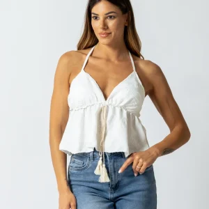 Top stile impero con ricami