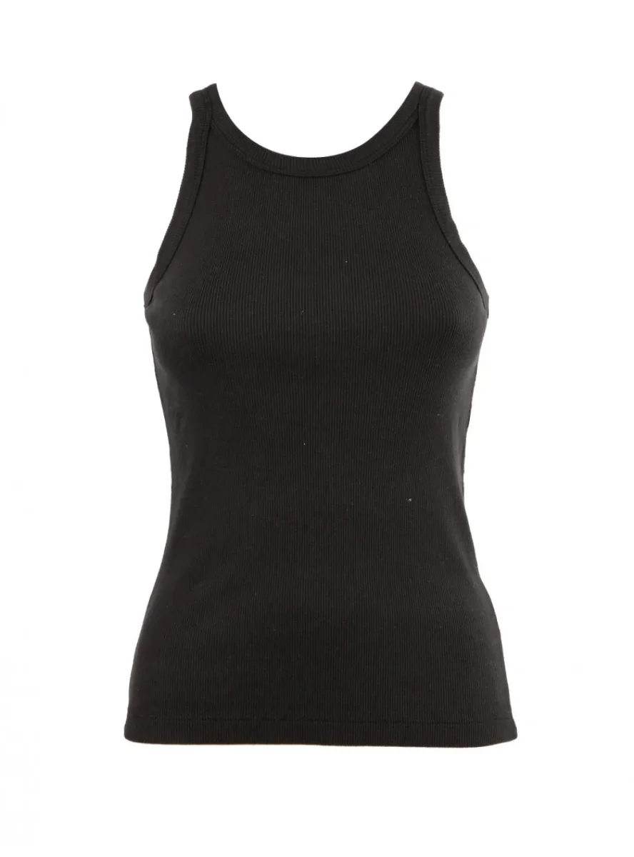 Canotta Donna levi's a3381-0001 ESSENTIAL RACER TANK CAVIAR RIB