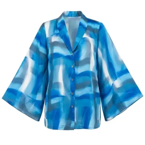 Camicia fantasia con manica ampia