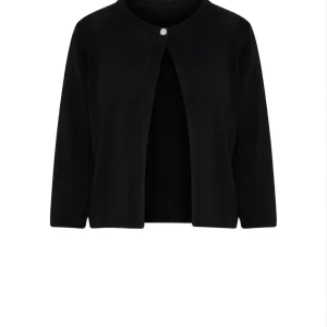 Cardigan con bottone gioiello