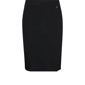 Gonna a tubino con zip posteriore NERO