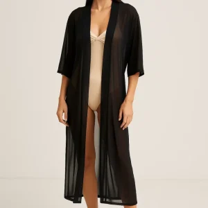 Kimono copricostume in georgette con fusciacca