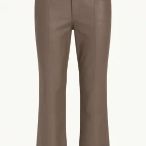 Pantalone eco pelle in tinta unita