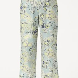 Pantaloni stampati con tasche e vita elastica