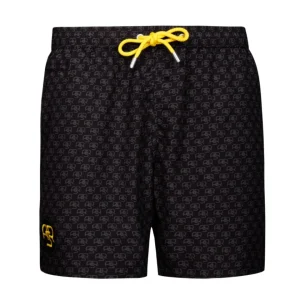 Costume Saint Barth AS Roma con fantasia logo ASR, Uomo, Nero